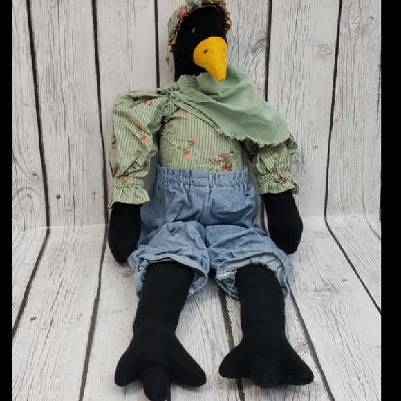 Primitive Vintage Styled Male Duck w/ Extra Hat - Picture 1 of 8